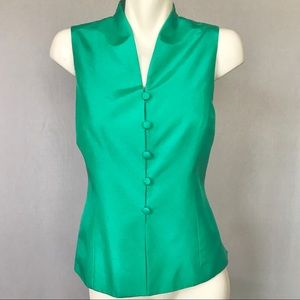 PAPELL 100% Silk Blouse Top Sleeveless 8P